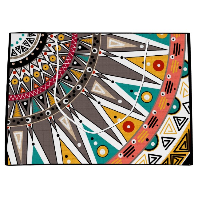 Ethnic, ornament large gift bag (Front)