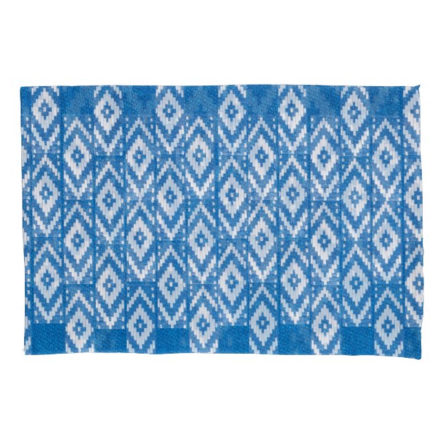 ethnic ornament on natural linen textile pillow case (Front)