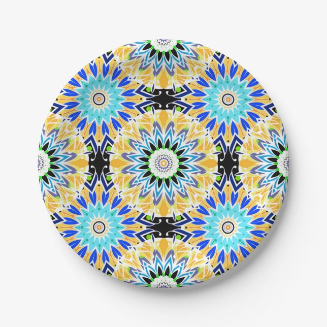 Ethnic ornament paper plates (Front)