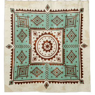 Ethnic ornament shower curtain