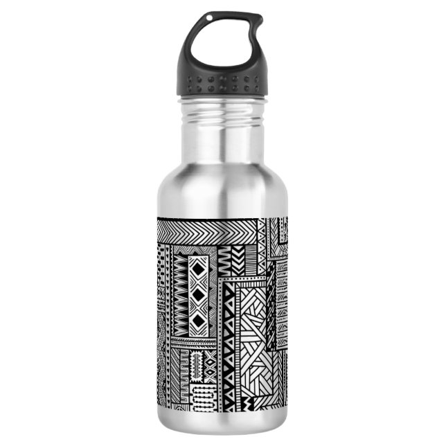 Ethnic Ornament Stainless Steel Water Bottle (Front)