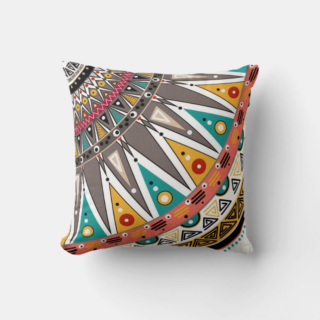 Ethnic, ornament throw pillow (Front)