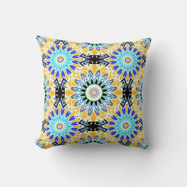 Ethnic ornament throw pillow (Front)