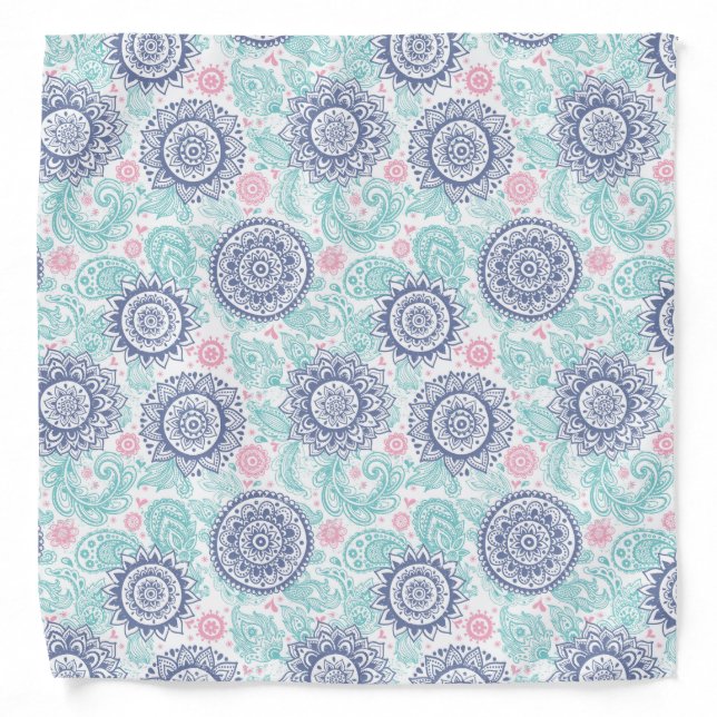 Ethnic Paisley Pattern Bandana (Front)