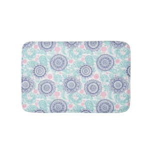 Ethnic Paisley Pattern Bathroom Mat
