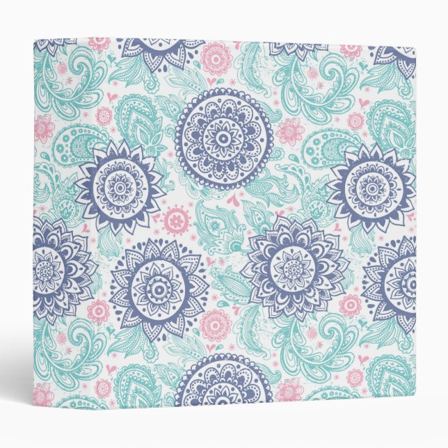 Ethnic Paisley Pattern Binder (Front/Spine)