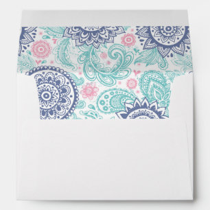 Ethnic Paisley Pattern Envelope