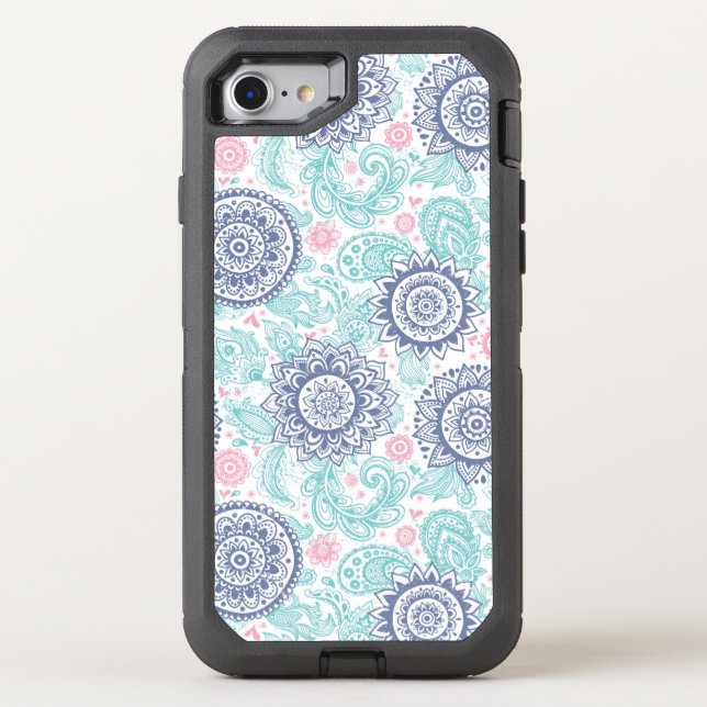 Ethnic Paisley Pattern Otterbox iPhone Case (Back)