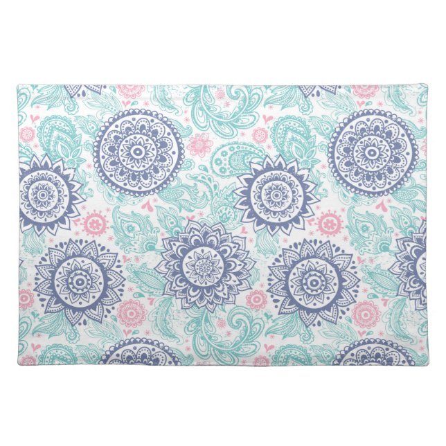 Ethnic Paisley Pattern Placemat (Front)