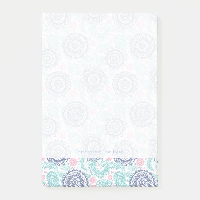 Ethnic Paisley Pattern Post-it Notes (Front)
