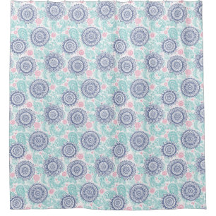 Ethnic Paisley Pattern Shower Curtain