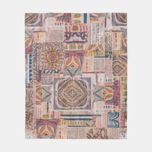 Ethnic Patchwork Throw Blanket (Front)