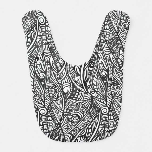 Ethnic pattern 3 baby bib (Front)