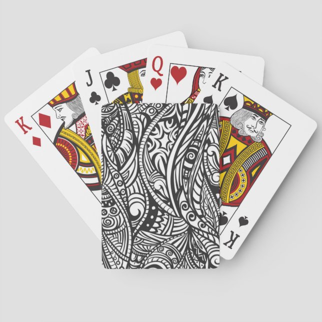 Ethnic pattern 3 poker cards (Back)
