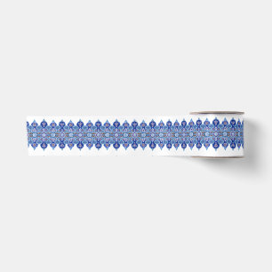 Ethnic Pattern blue and purple ribbon