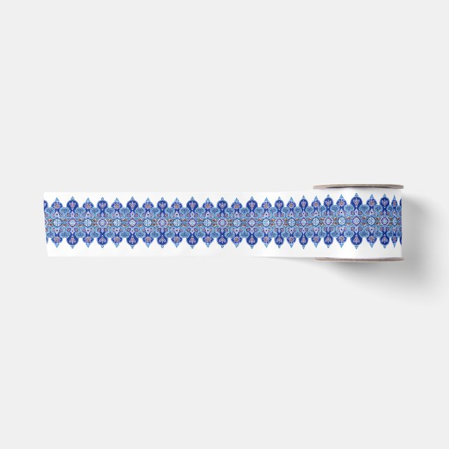  Ethnic Pattern blue and purple ribbon (Front)