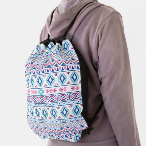 Ethnic Pattern Drawstring Bag