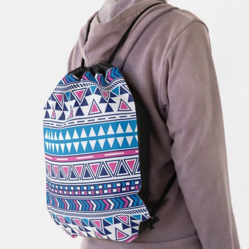 Ethnic Pattern Drawstring Bag