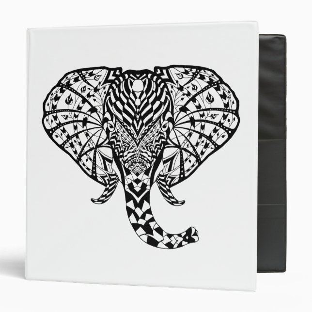 Ethnic Pattern Elephant Binder (Front/Inside)