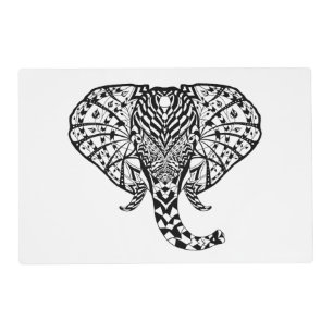 Ethnic Pattern Elephant Placemat