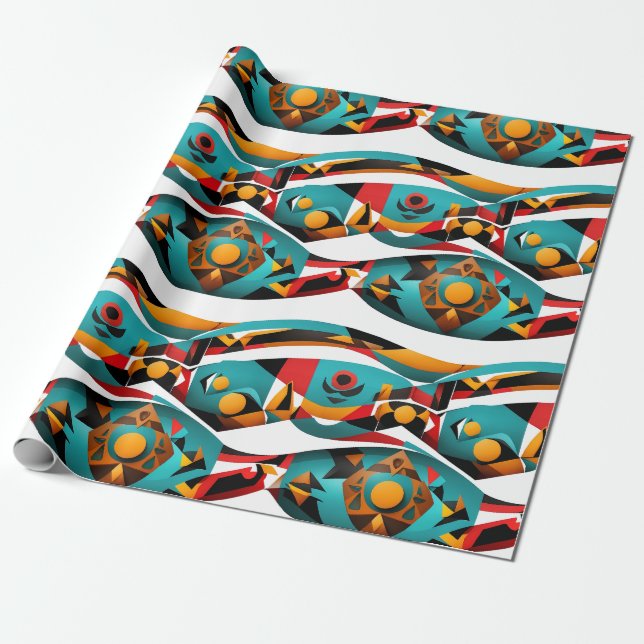 Ethnic Pattern, Ethnic design, Ethnic Wrapping Paper (Unrolled)