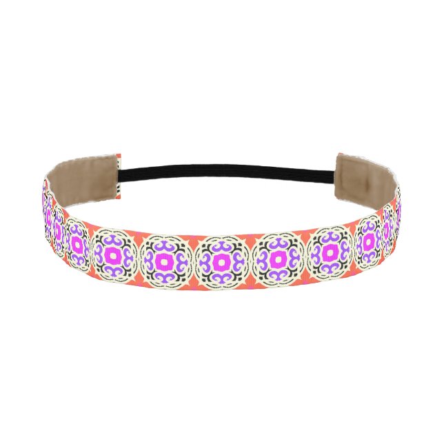 Ethnic Pattern with Moroccan Motifs Athletic Headband (Front)