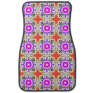 Ethnic Pattern with Moroccan Motifs Car Mat