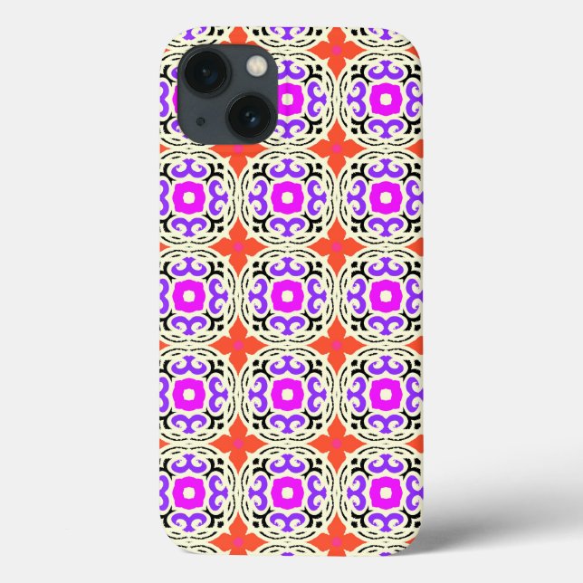 Ethnic Pattern with Moroccan Motifs Case-Mate iPhone Case (Back)