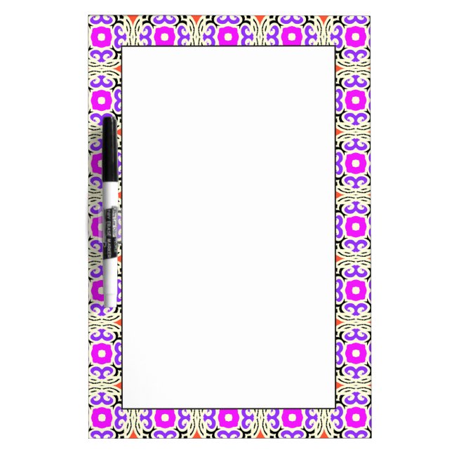 Ethnic Pattern with Moroccan Motifs Dry-Erase Board (Front)