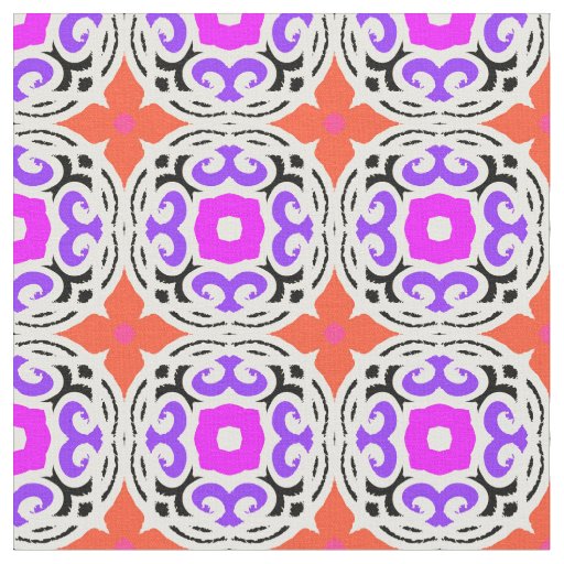 Ethnic Pattern with Moroccan Motifs Fabric