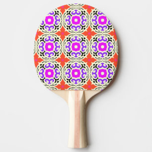 Ethnic Pattern with Moroccan Motifs Ping-Pong Paddle