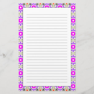 Ethnic Pattern with Moroccan Motifs Stationery