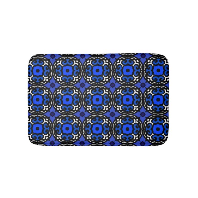 Ethnic Pattern with Turkish Motifs Bathroom Mat (Front)