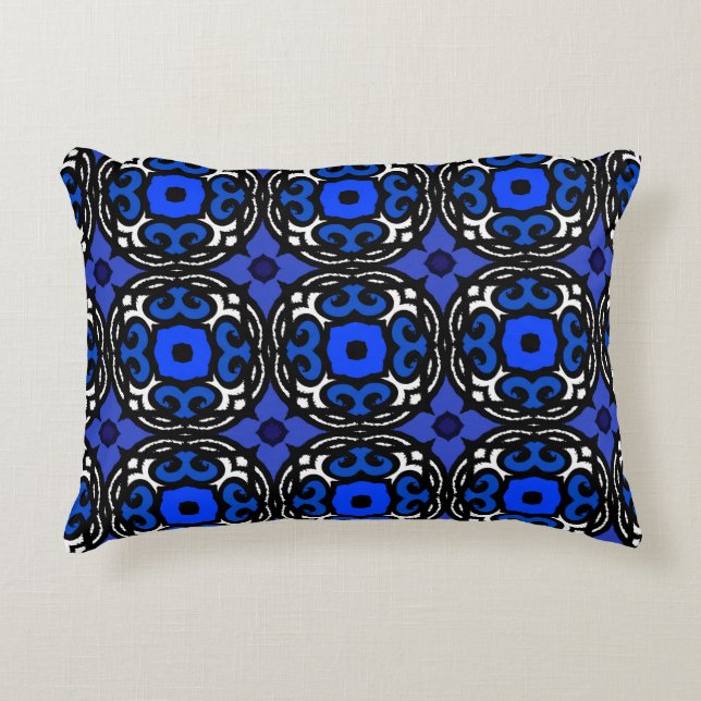 Ethnic Pattern with Turkish Motifs Decorative Pillow (Front)