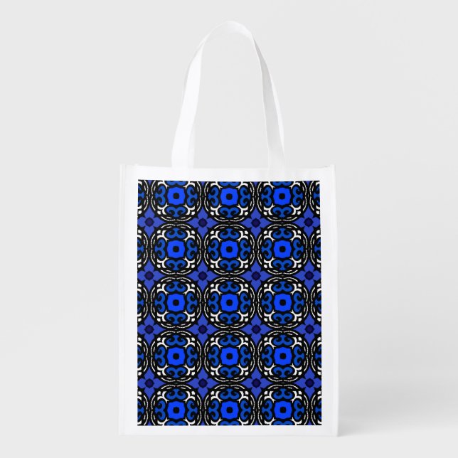 Ethnic Pattern with Turkish Motifs Grocery Bag (Front)