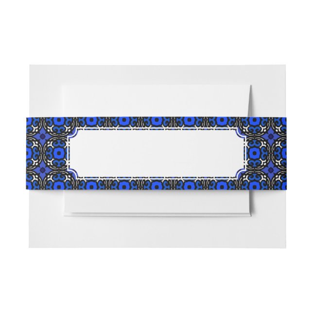 Ethnic Pattern with Turkish Motifs Invitation Belly Band (Front Example)