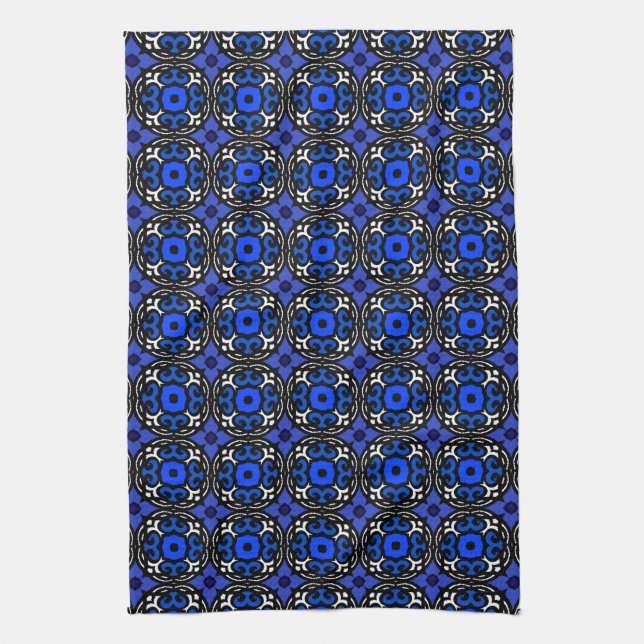 Ethnic Pattern with Turkish Motifs Kitchen Towel (Vertical)