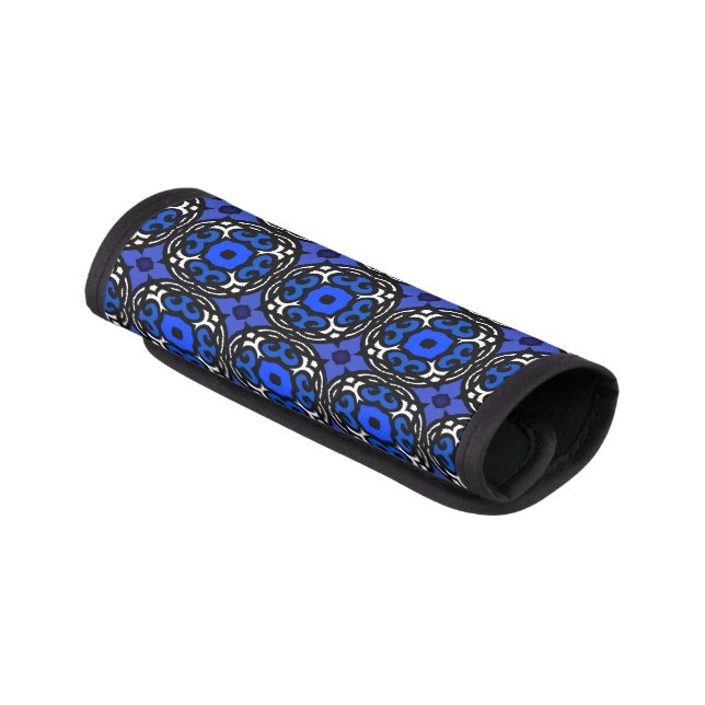 Ethnic Pattern with Turkish Motifs Luggage Handle Wrap (Angled)