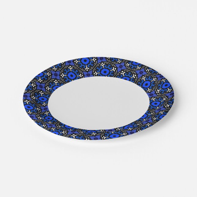 Ethnic Pattern with Turkish Motifs Paper Plates (Angled)