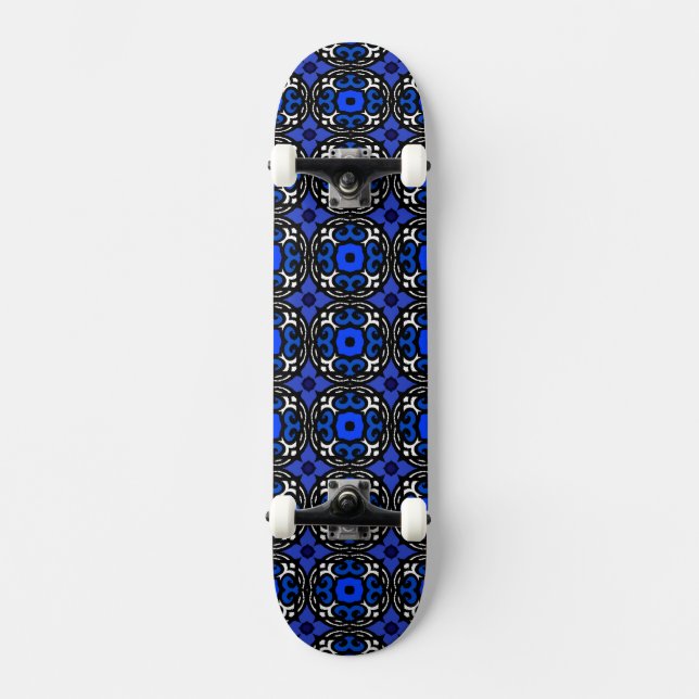 Ethnic Pattern with Turkish Motifs Skateboard Deck (Front)