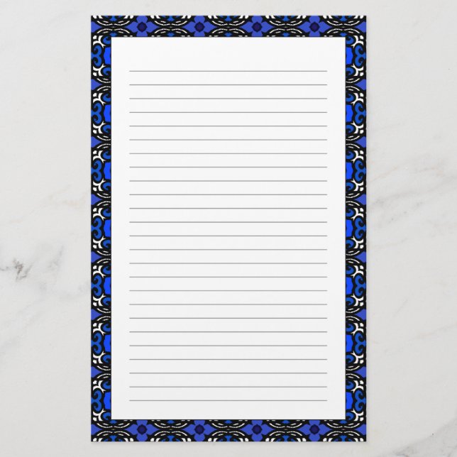 Ethnic Pattern with Turkish Motifs Stationery (Front)