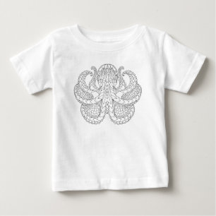 Ethnic Patterned Octopus Baby T-Shirt