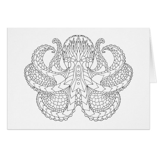 Ethnic Patterned Octopus Cards (Front Horizontal)