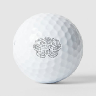 Ethnic Patterned Octopus Golf Balls
