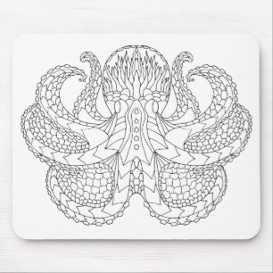 Ethnic Patterned Octopus Mouse Pad