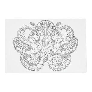 Ethnic Patterned Octopus Placemat