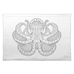 Ethnic Patterned Octopus Placemat