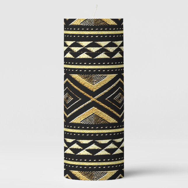 Ethnic Pillar Candle (Front)