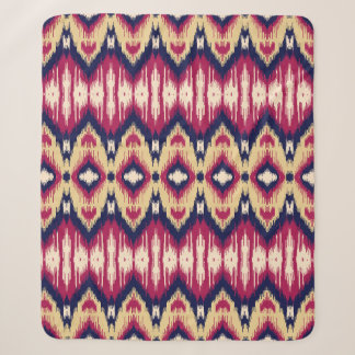 Ethnic pink blue ikat chevron pattern background T Sherpa Blanket