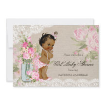 Ethnic Pretty Shabby Chic Lace Floral Baby Shower